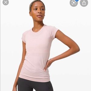 Pink Lululemon T shirt- Swiftly Tech Short Sleeve